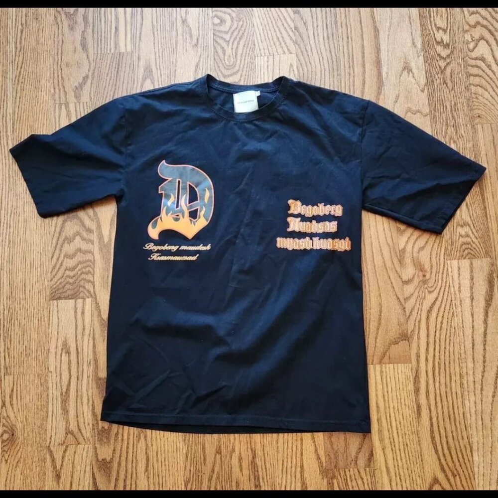 Begoberg American Eagle Black Graphic T-Shirt Flames Fire Logo Men's Medium M